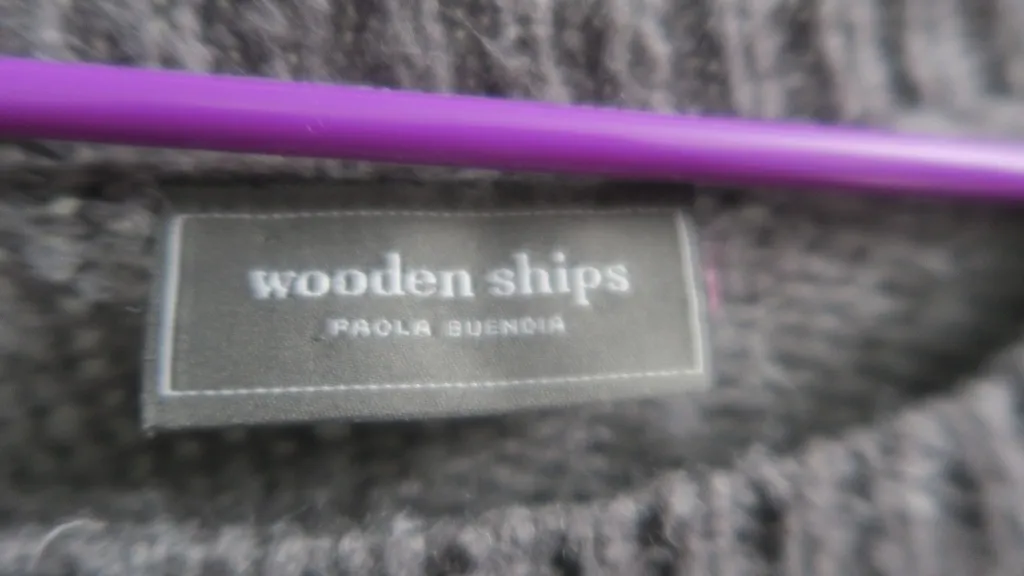 Wooden Ships Paola Buendia knit sweater in gray size XS extra small. - Image 5