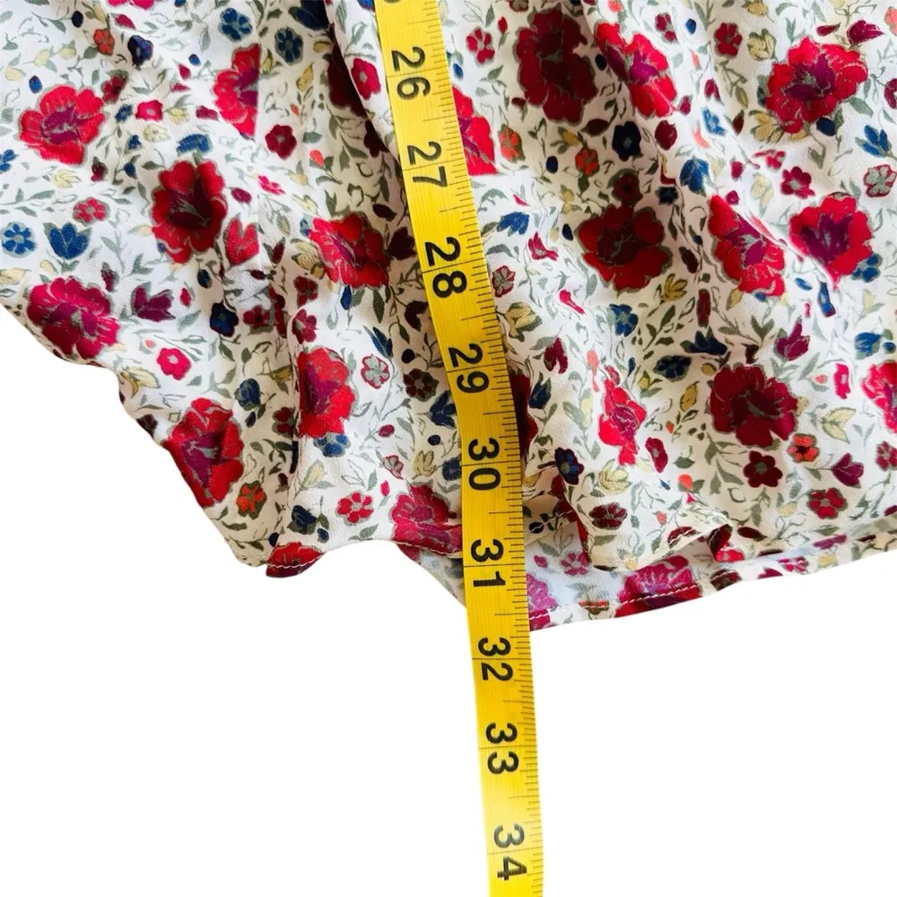 RIXO lace trimmed Floral Red and Cream miniDress NEW Pink Size XS - Image 12