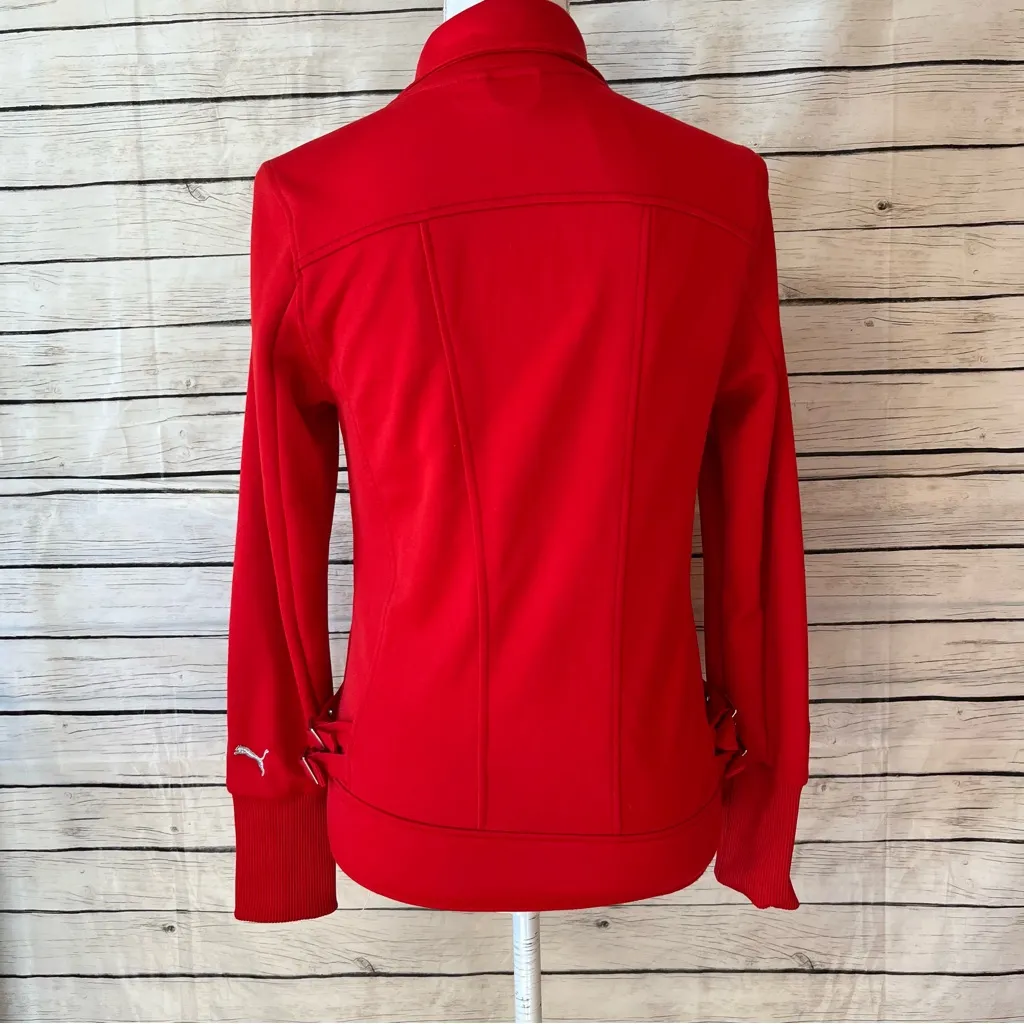 Scuderia Ferrari Red Puma Moto Jacket Size Small - Image 2