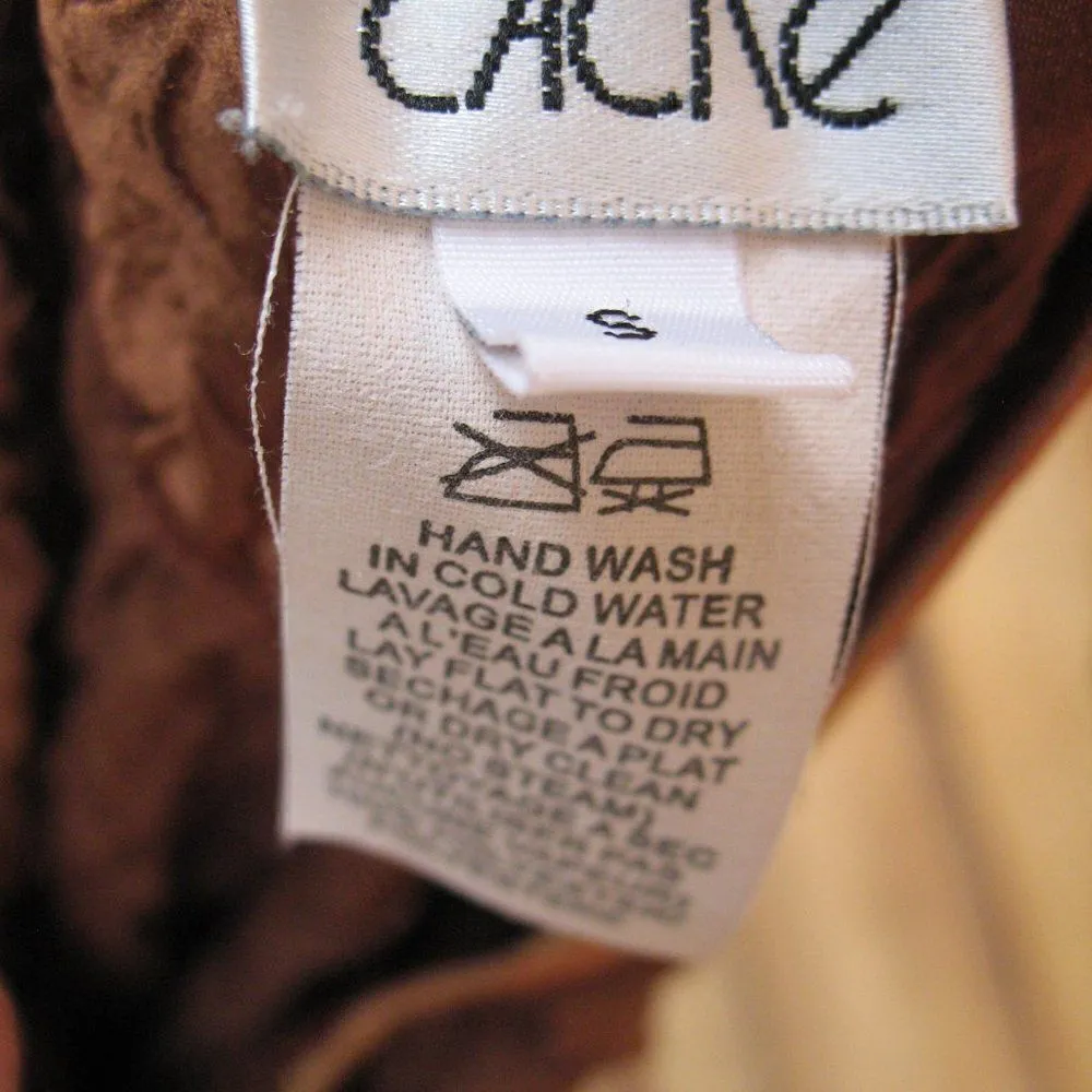 Vintage Brown Satin Skirt Brown - Image 9