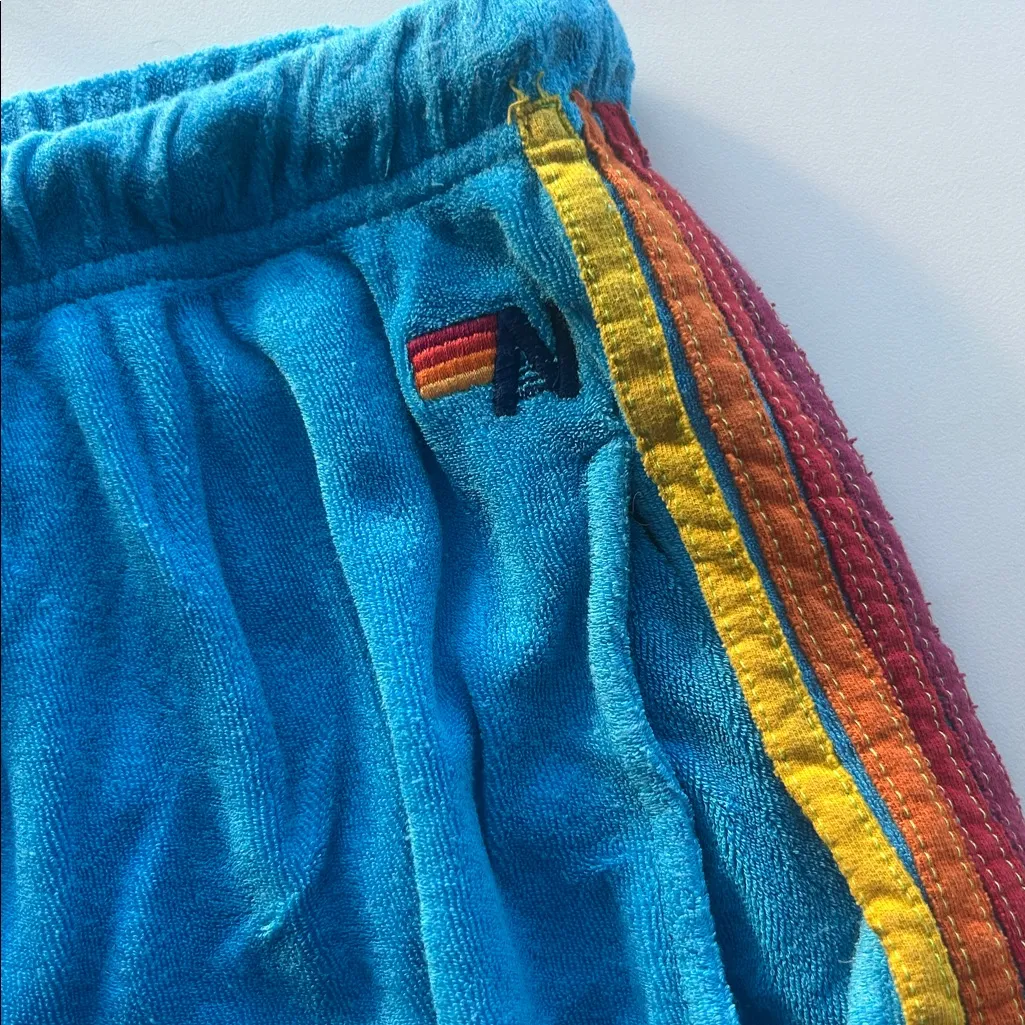 Aviator Nation Trendy blue sweat pant shorts size small surfer cali cotton modal - Image 4