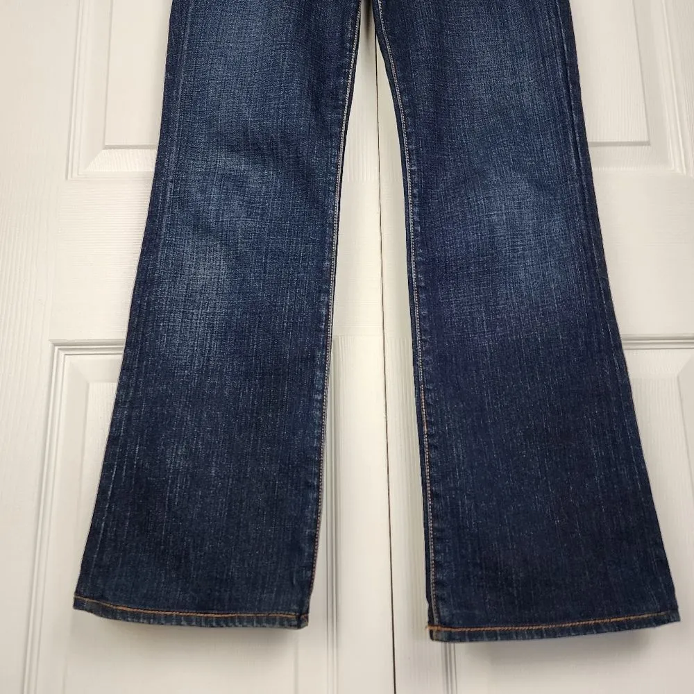 J Brand 818 Jeans Dark Wash Blue Denim Stretchy Flared Leg Wide Leg 28x29 - Image 10
