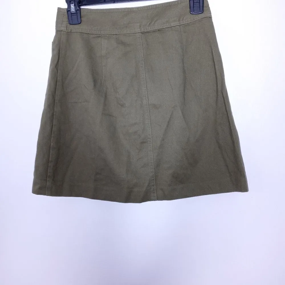 Madewell green button down skirt size 00 - Image 5