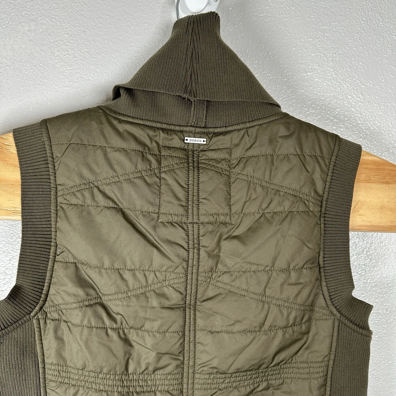 NEW Prana Esla Tunic Turtleneck Quilted Fleece Lined Slate Green Womens Small - Image 6