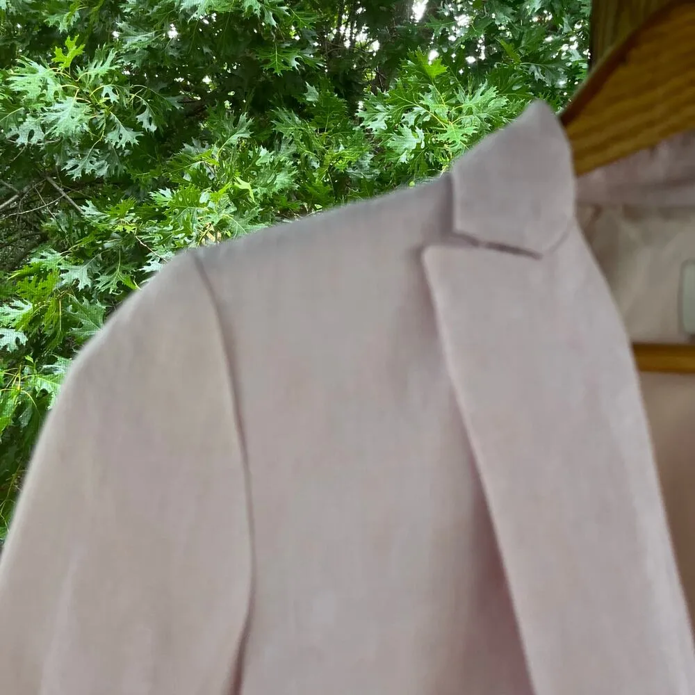 J.Crew J. By  Women's Pink Linen Blazer Size 00 - Image 4