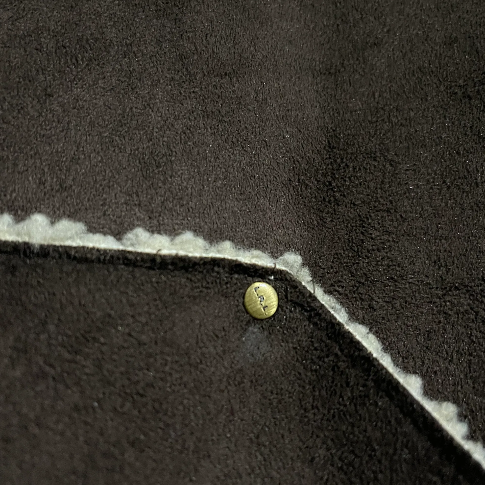 brown suede Sherpa vest - Image 4