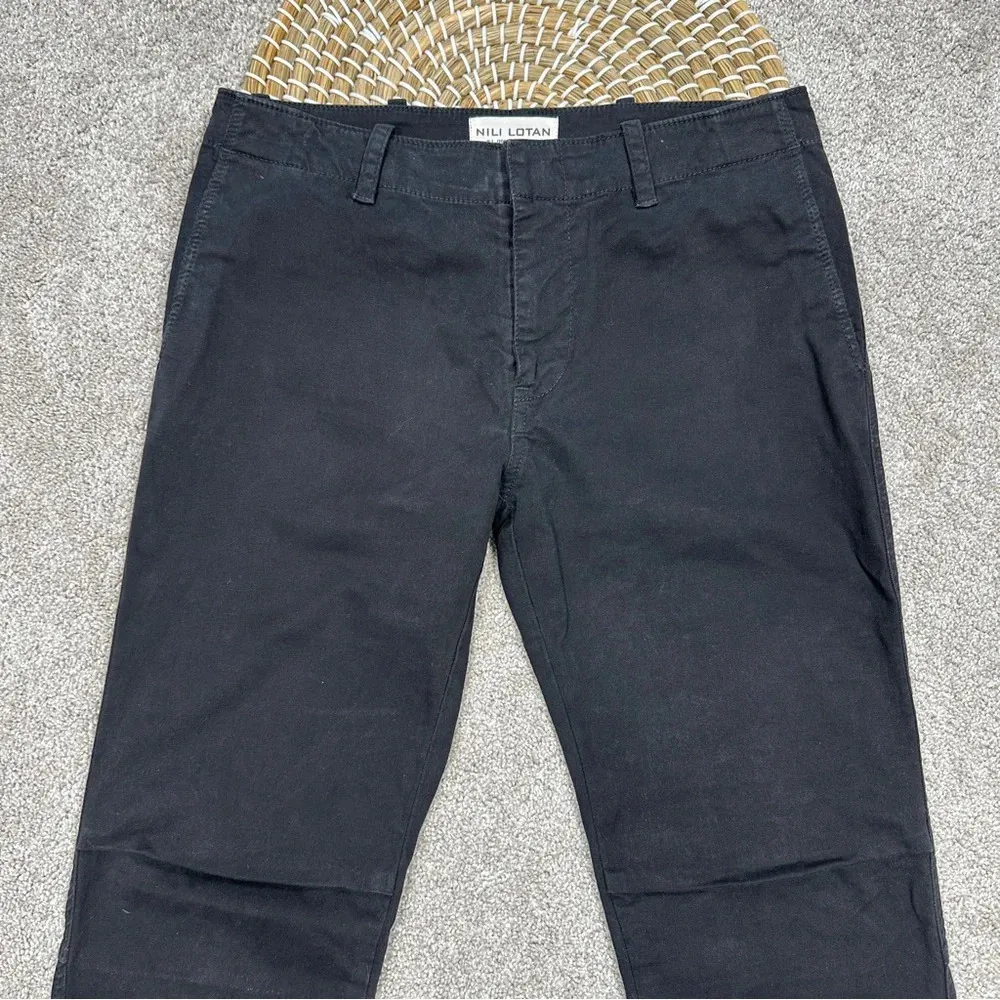 Nili Lotan Cropped French Military Pants in Carbon Black Size 2 - Image 5