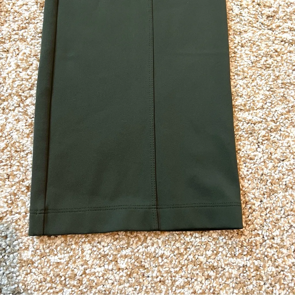 Athleta Delancey High Rise Pants Olive Green Aspen Straight Leg Yoga Size Small - Image 7