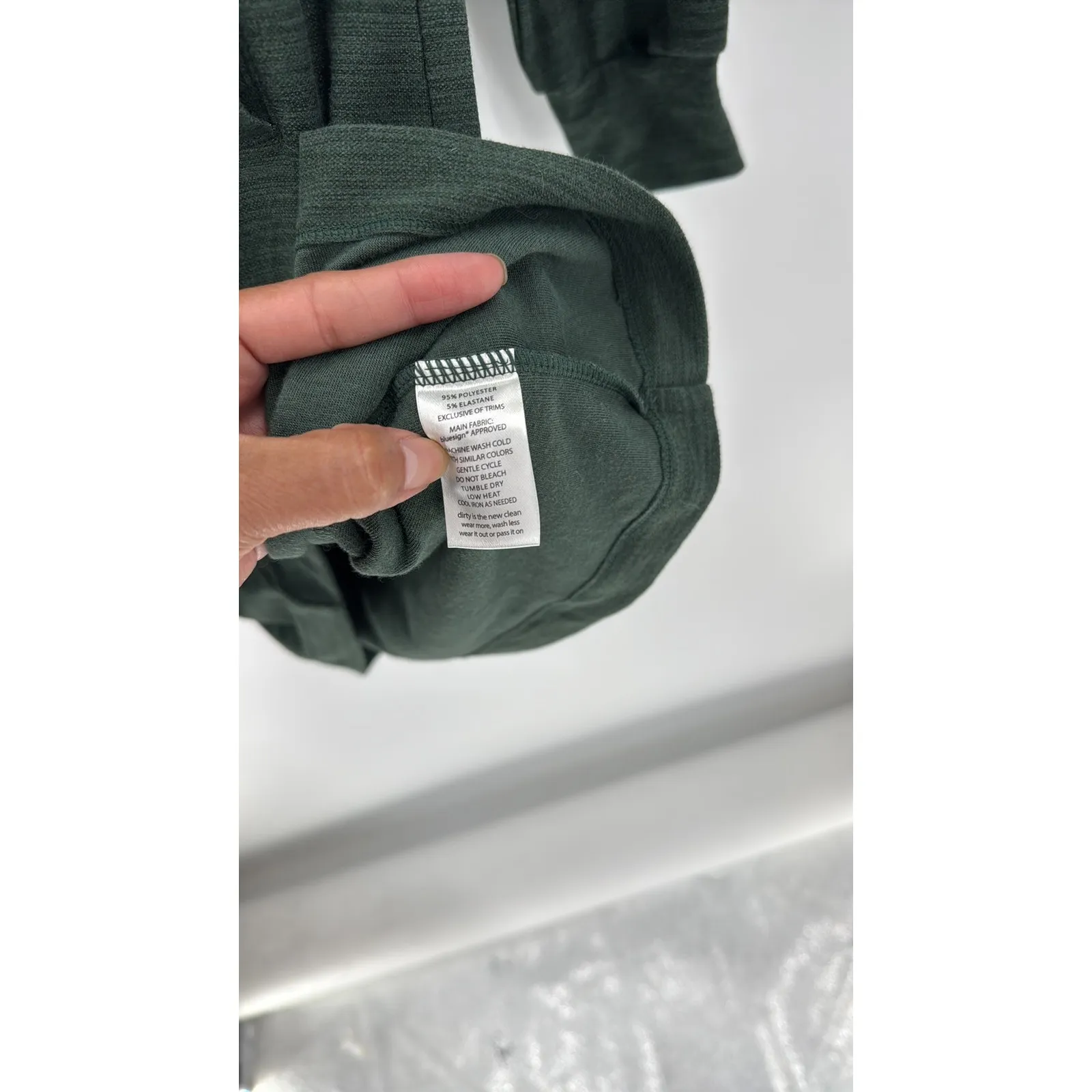 Toad&Co Hibernation 1/4 Zip Dress size XS relaxed fit green soft Gorpcore hiking - Image 6