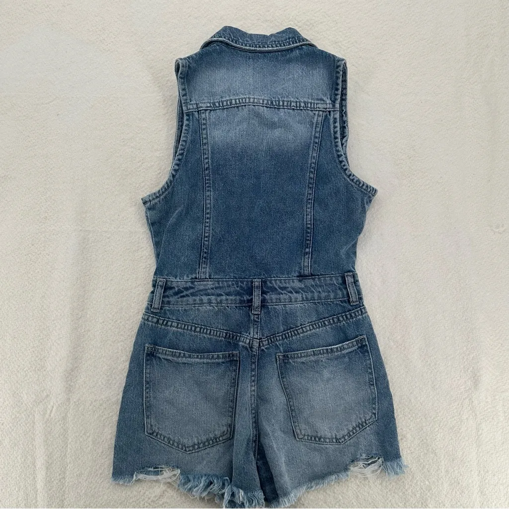Forever 21 Sleeveless Denim Romper - Image 2