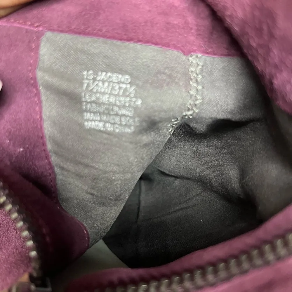 1.State burgundy suede side zip booties sz 7.5 - Image 10