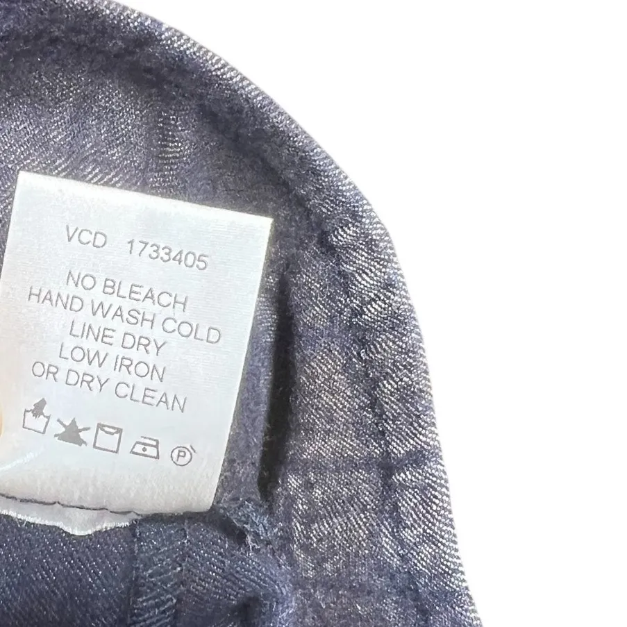 Avenue Montaigne Pull On Pencil Skirt Plaid Check Flannel Stretch Blue Size 00 - Image 10