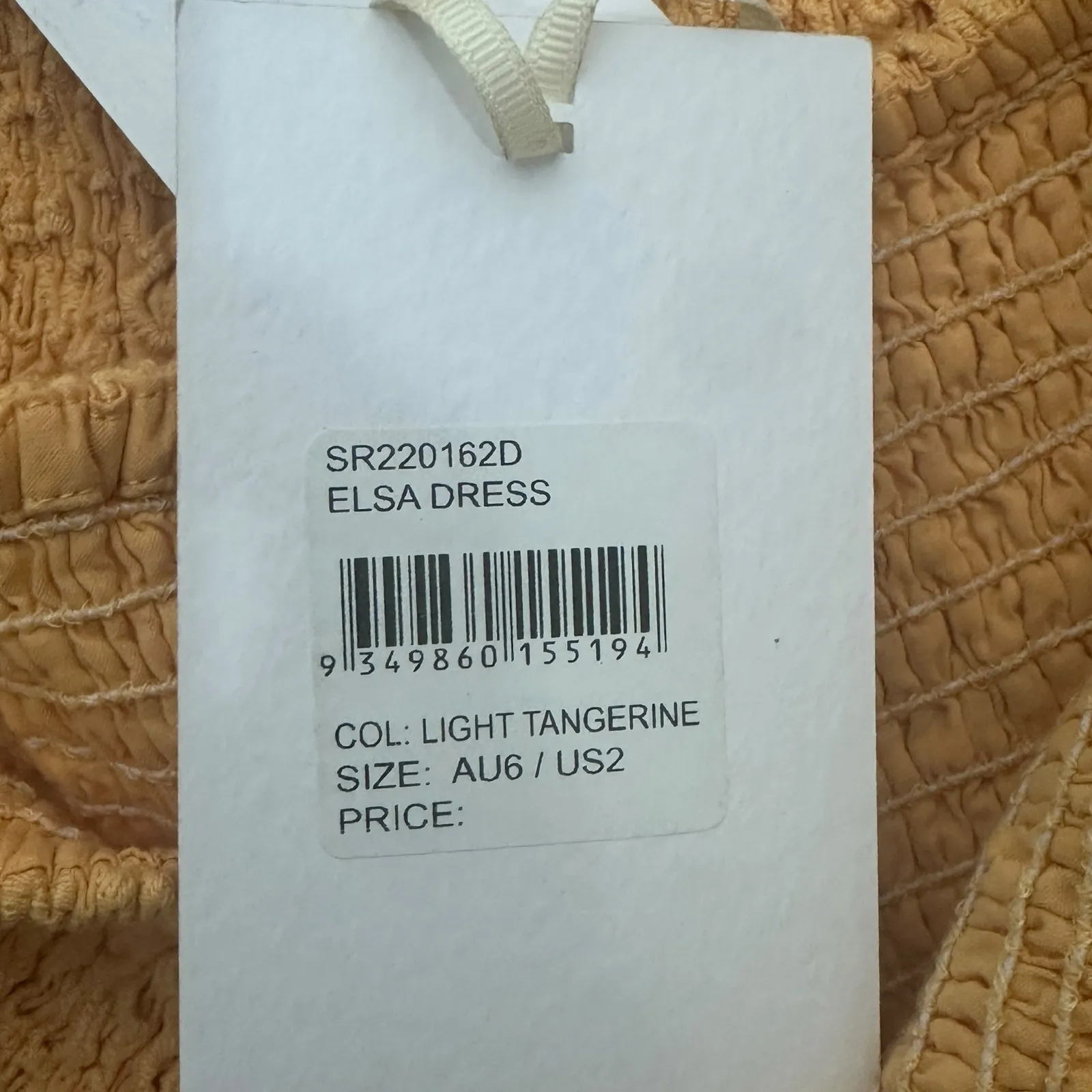 NWT Significant Other Elsa Dress Womens 2 Orange Eyelet Puff Sleeve Smocked Boho - Image 9