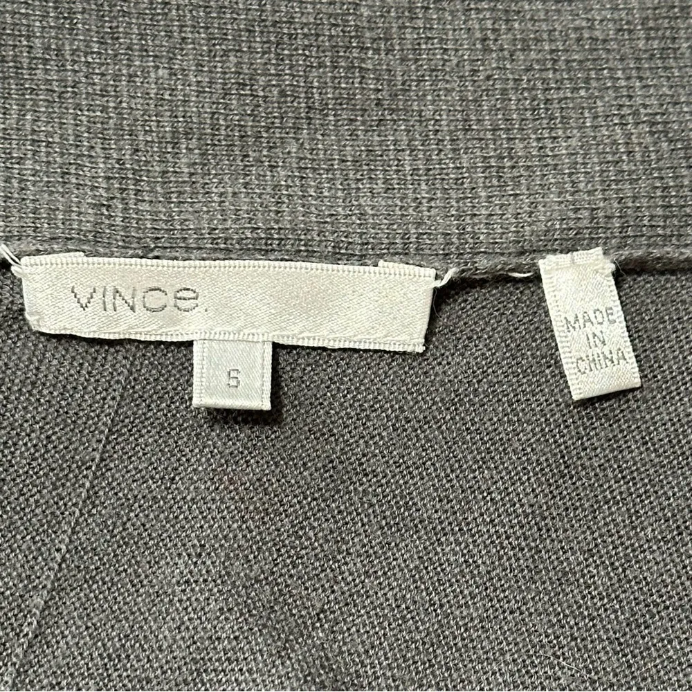 Vince Women’s Size S Gray Cotton Cashmere Sweater Knit Open Cardigan - Image 6