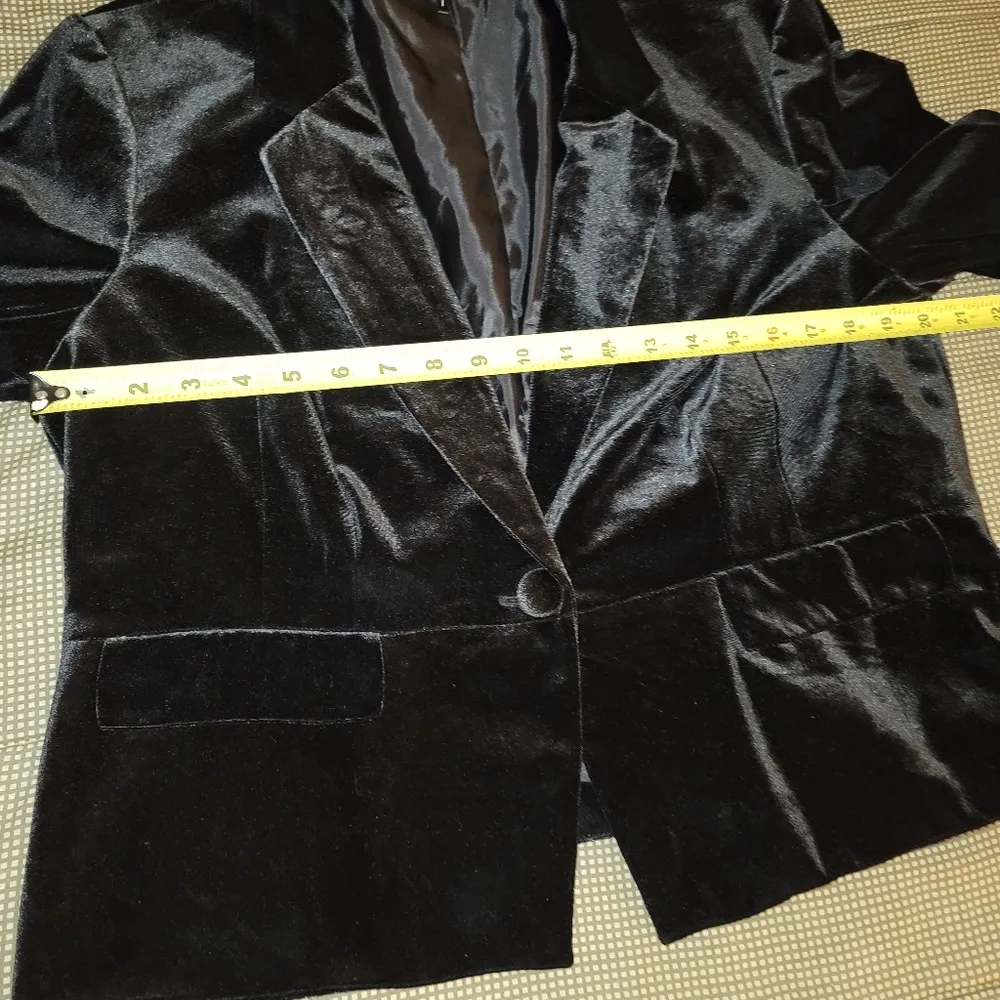 Daisy Fuentes Women's Black Polyester Long Sleeve One Buttons Fitted Blazer XL - Image 13