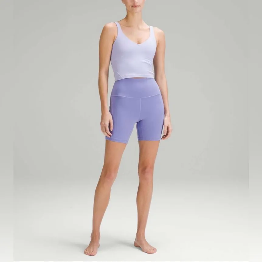 Lululemon Align High-Rise Bike Short 6” w/ Pockets Dark Lavender Size 4 NWOT - Image 5