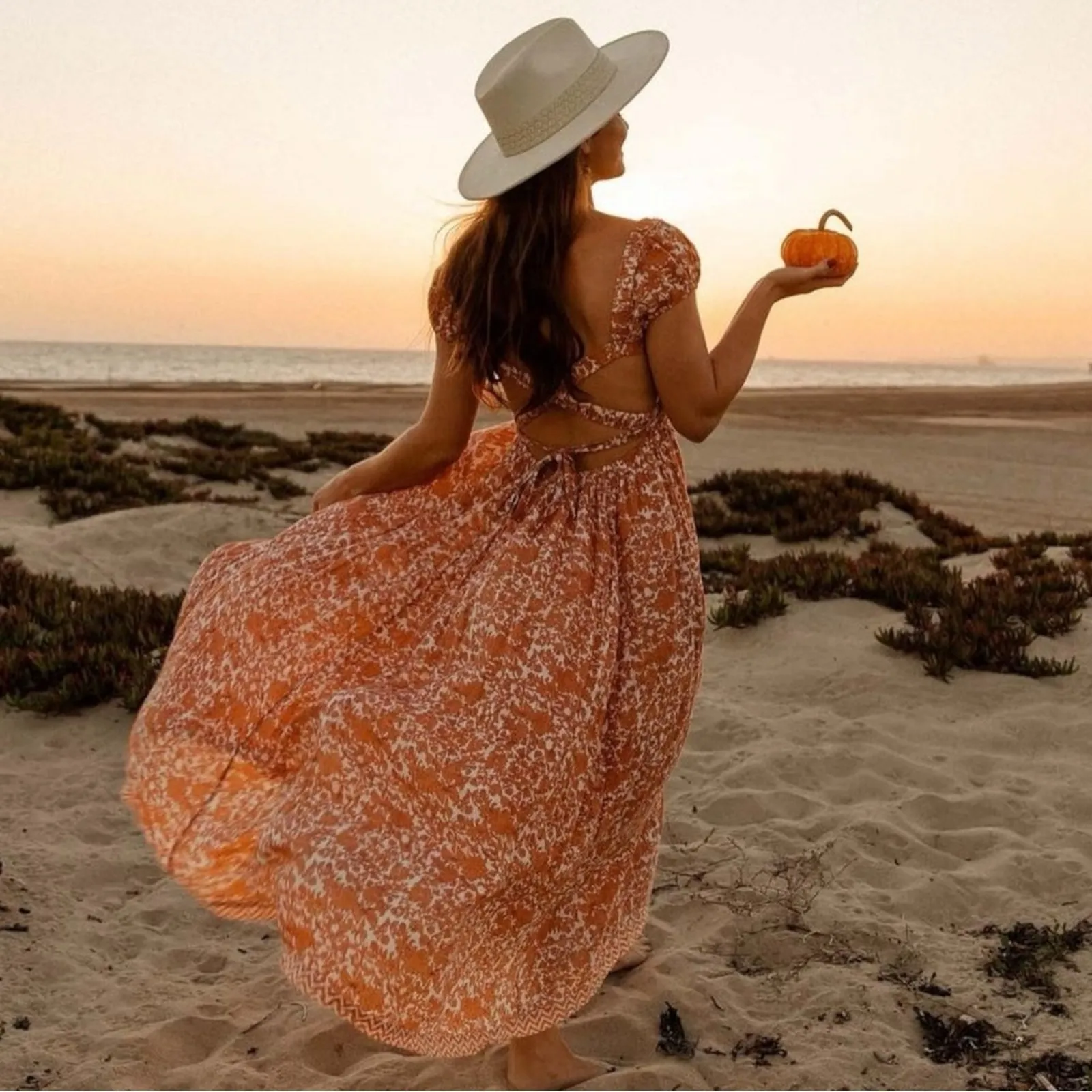 Free People Ultraviolet Maxi Dress Small Prairie Dainty Cottage Bohemian Fall - Image 5