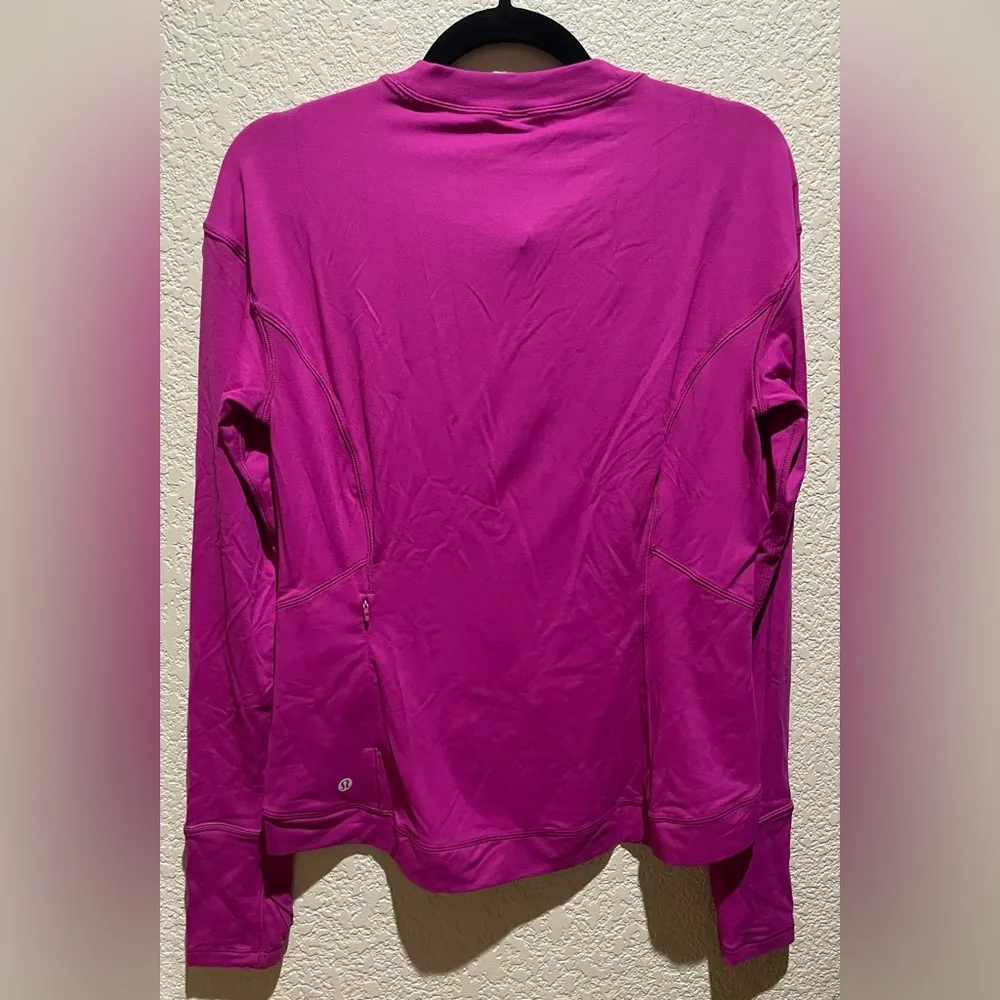 Lululemon NWT Close To Crossing Rulu Long Sleeve Top Ripped Raspberry Size 10 - Image 7