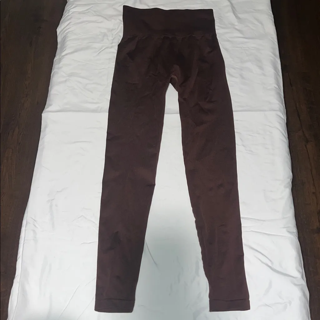Prozis High Waisted Leggings Small Brown - Image 3