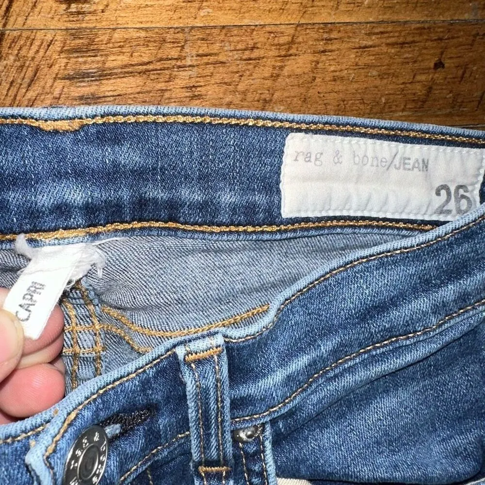 Rag & Bone capri distressed designer 26 elevated basics jeans - Image 2