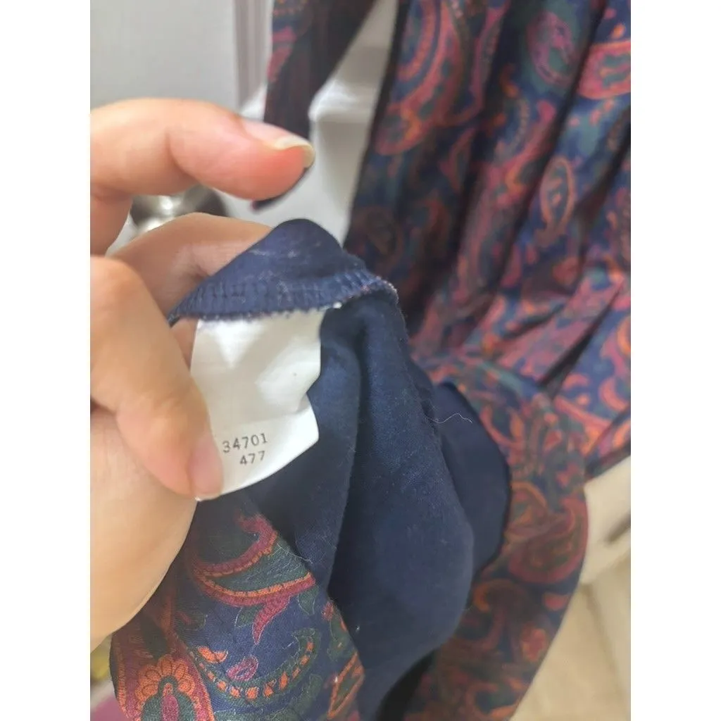 Lands End VTG Mockneck Long Sleeve Midi Dress Size 10 - Image 7