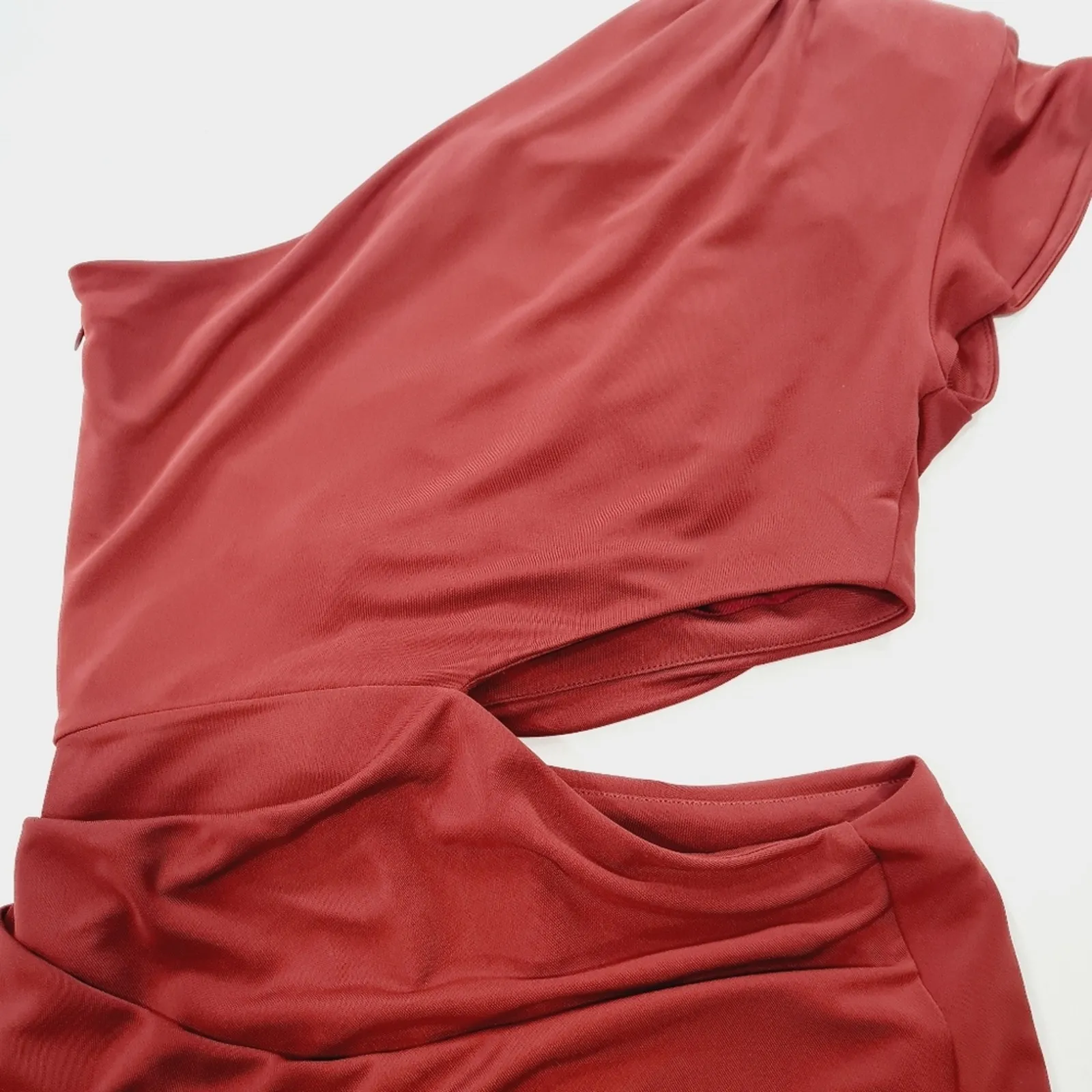 NBD Orla Mini Dress in Bordeaux XS - Image 10