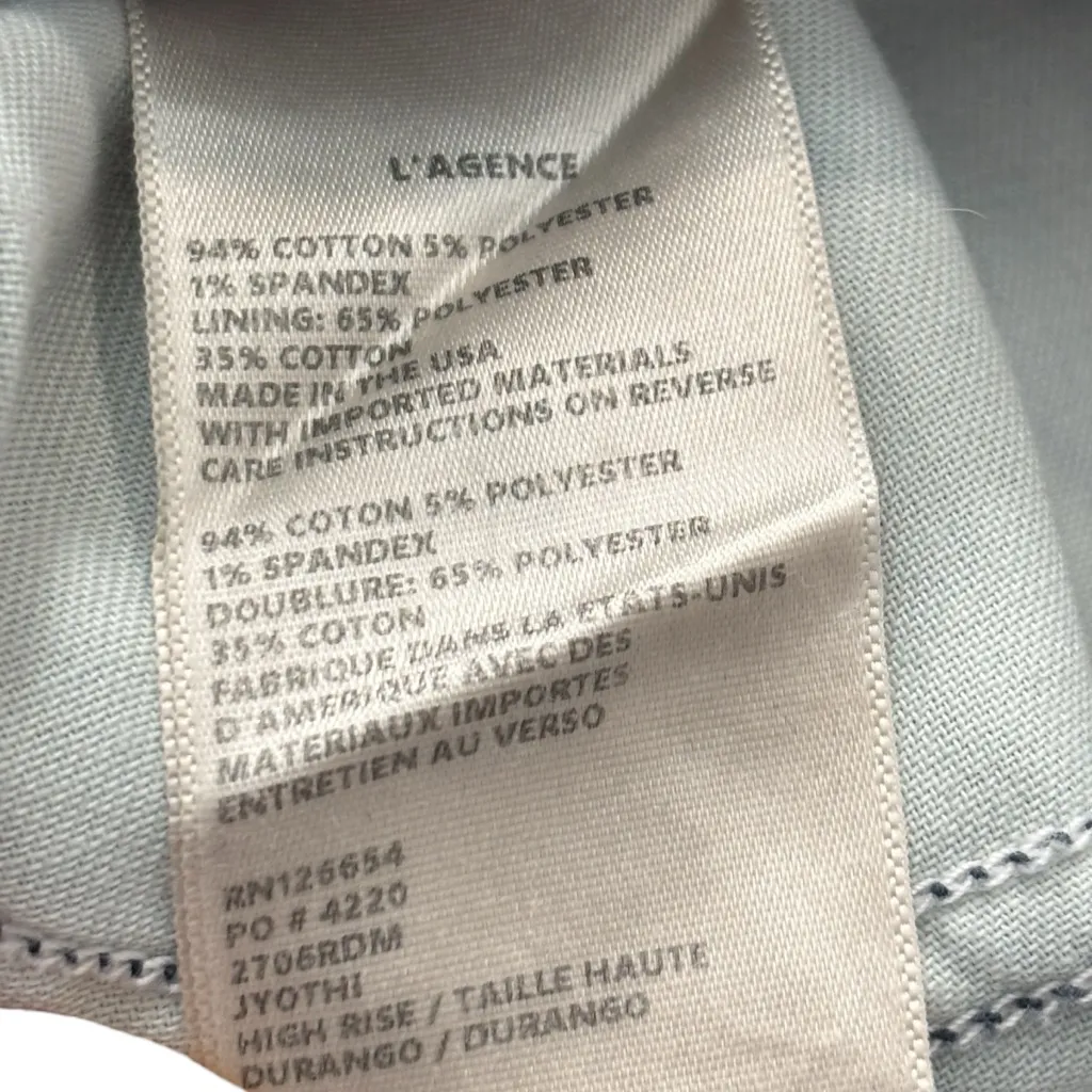 L’agence Joyith Denim Blue Ankle Slit Skinny Jean Size 29 Womens NWT - Image 6