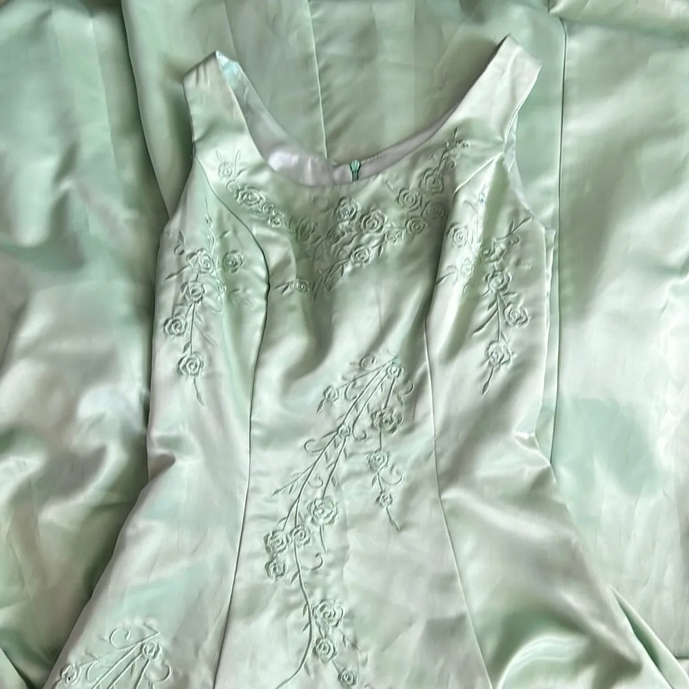 Vintage Fairy Prom Dress Green Size M - Image 8