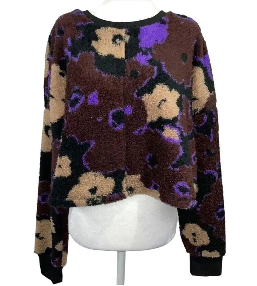 BP High Pile Fleece Long Sleeve Floral Pullover Sweatshirt Size 2X New w/ Tag - Image 6