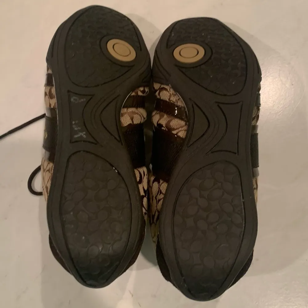 Coach Logo Sneakers Brown Suede - Image 4