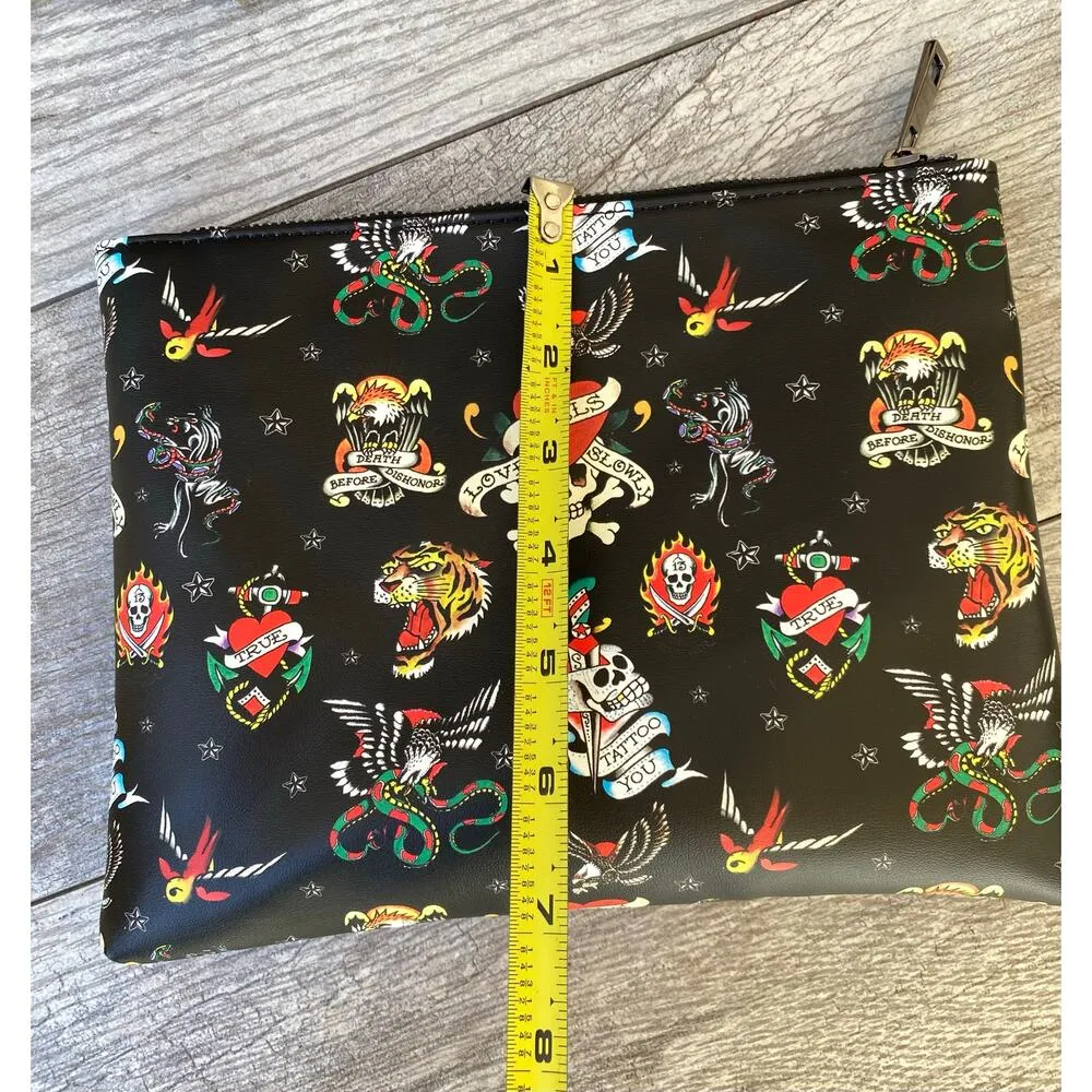 Ed Hardy | Tattoo Print Clear Satchel + Umbrella + Skull Scarf Set - Image 6