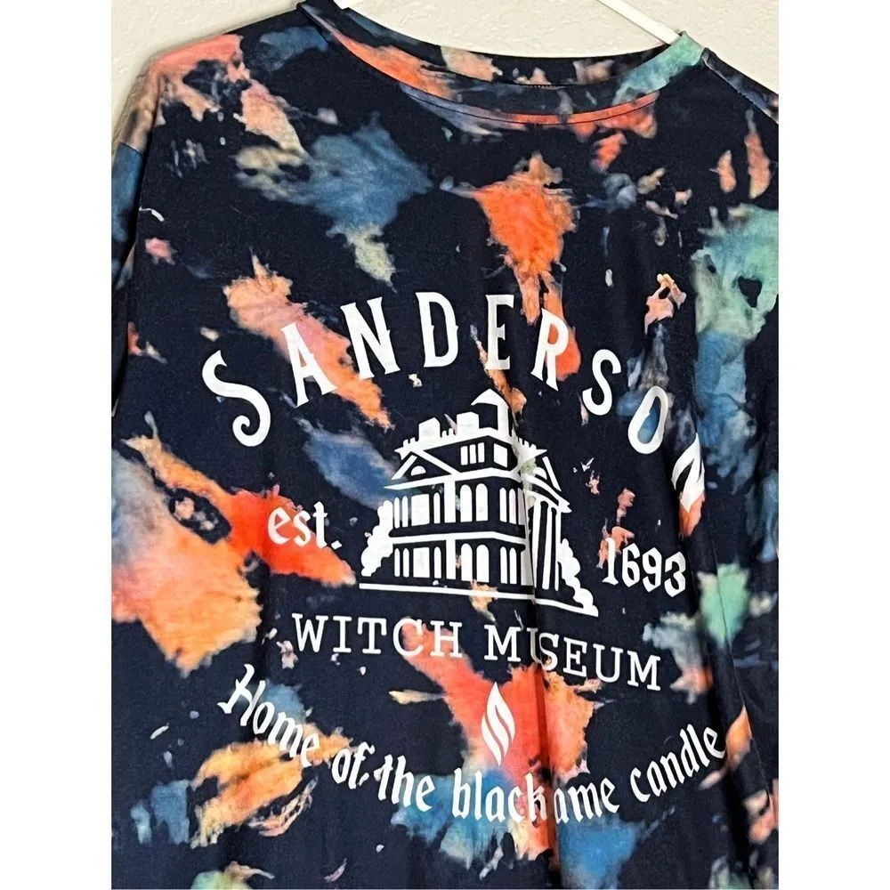 Black Flame Candle Shirt Women Halloween Sanderson Sister Witch Hocus Pocus T - Image 4