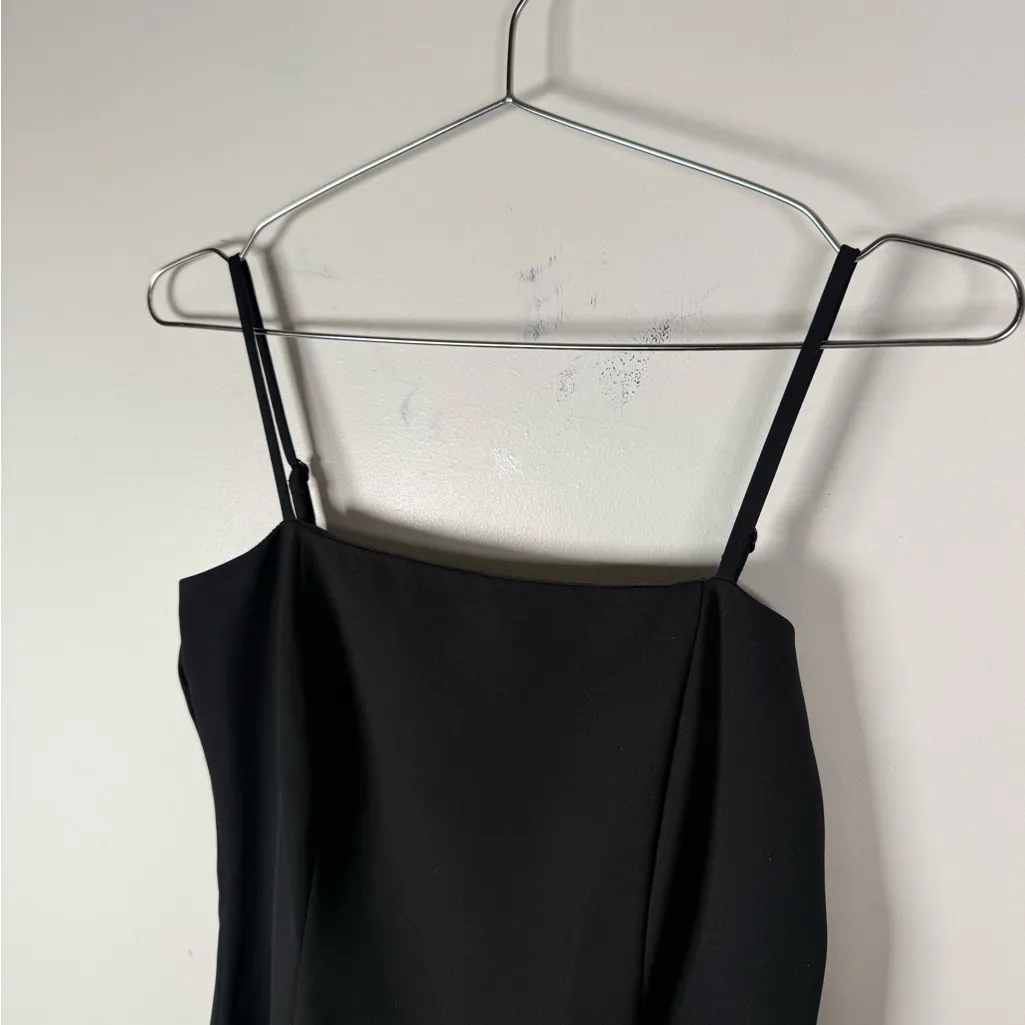 Bardot Black Asymmetrical Ruffle Midi Dress - Image 3