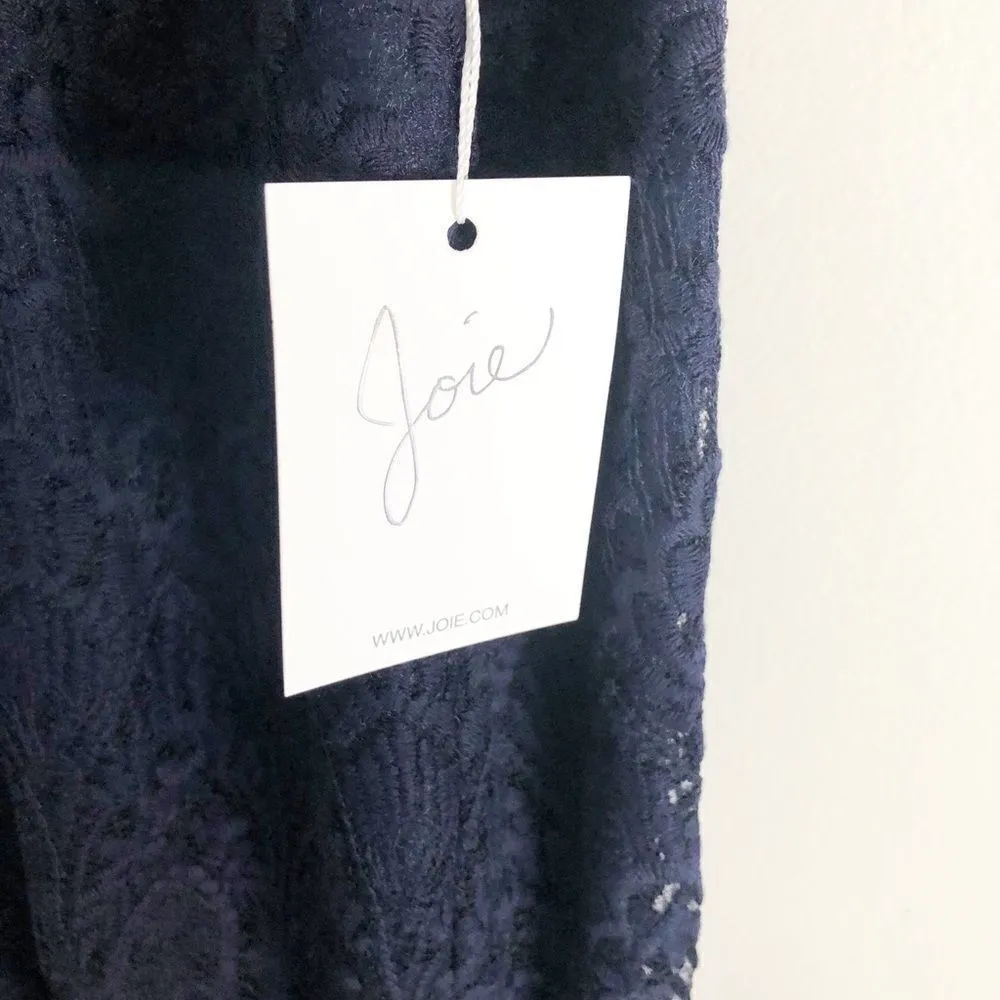 Joie Fahfia B Lace Shift Dress Navy Blue Small - Image 10