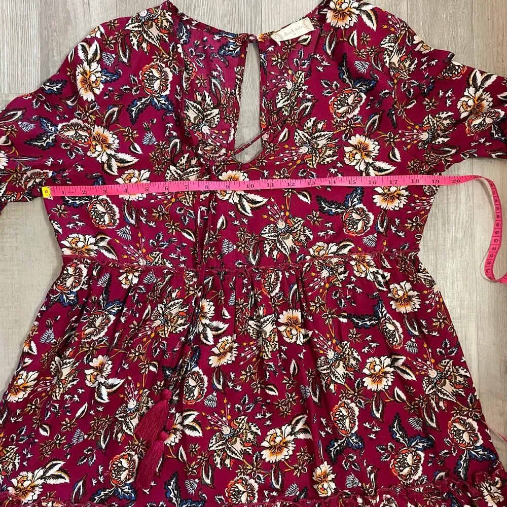 Altar’d State Red Floral Dress size medium - Image 6