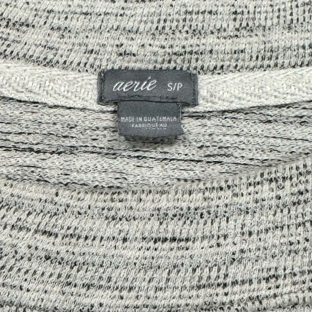 Aerie Heathered Grey Pullover Crewneck Sweatshirt Women’s Small - Image 3