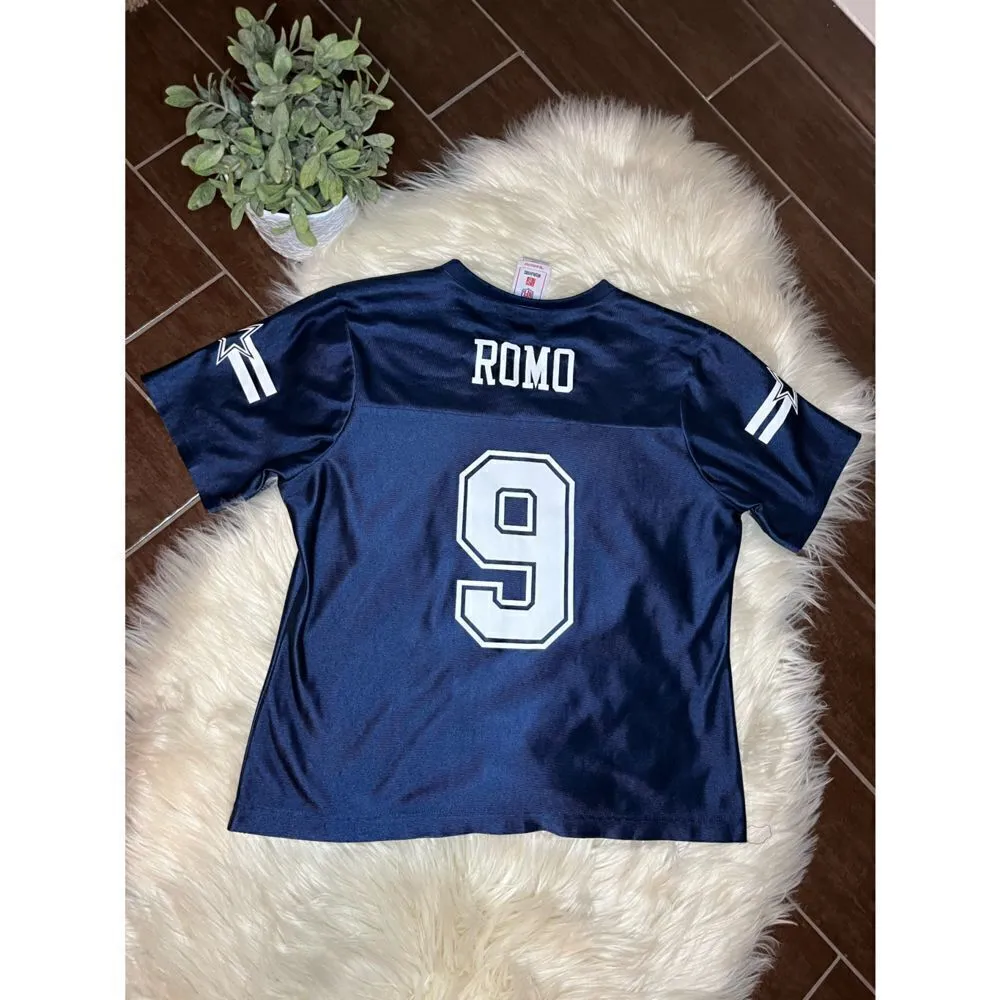 NFL Dallas Cowboys Tony Romo cropped jersey sz Large - Image 4