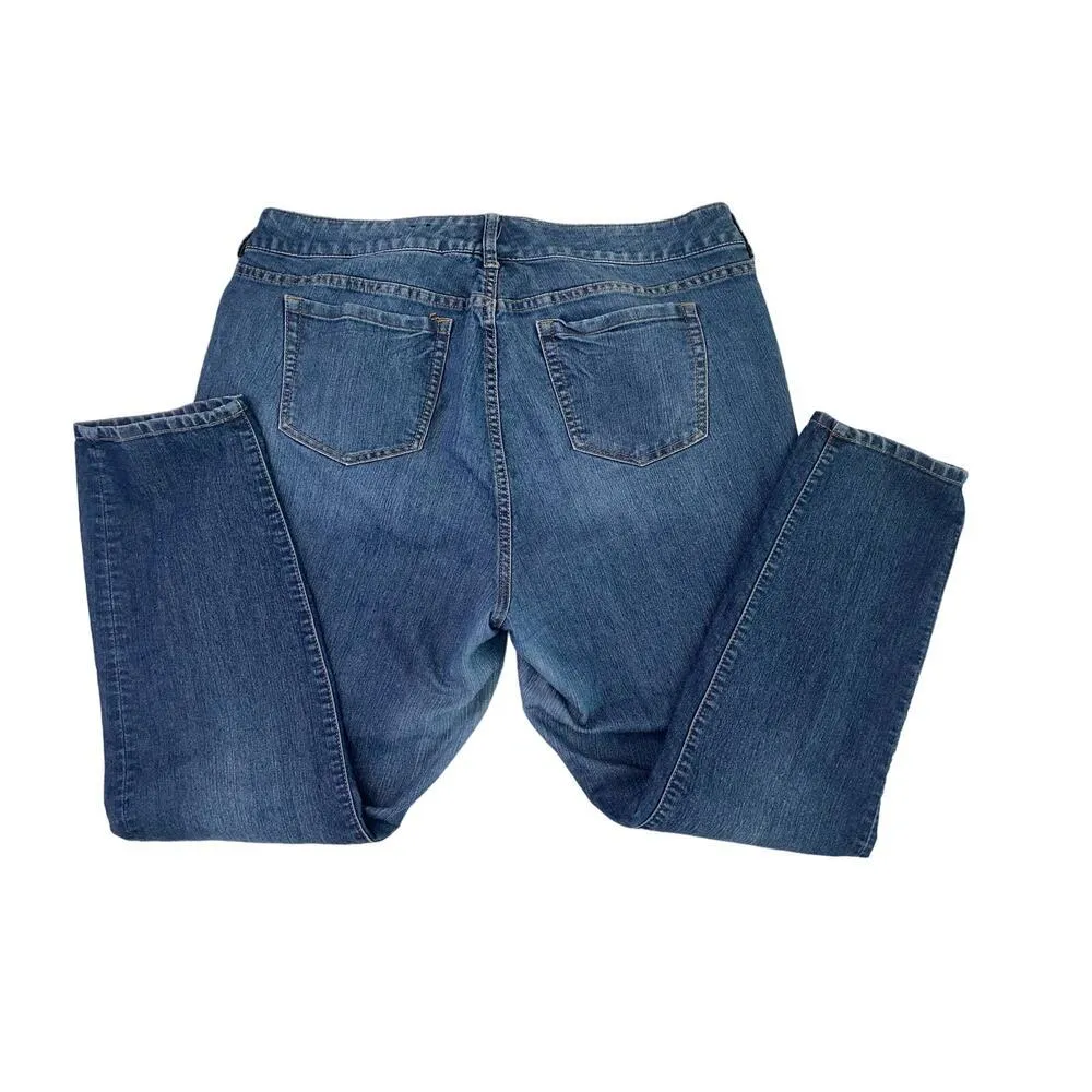 Blue High Waisted Torrid Skinny Denim Jeans - Size 18S - Image 5