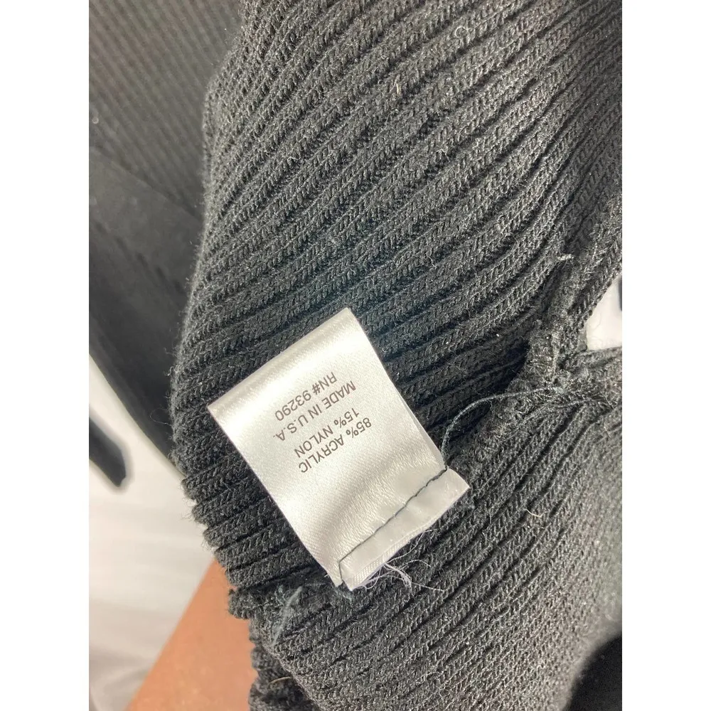 Cotton Emporium Off Shoulder Ribbed Sweater Dress Size small Black - Image 4