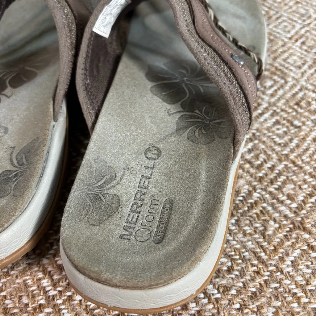 Merrell Hollyleaf Womens Taupe Leather Comfort Sz 8 Outdoor Beachy Closet Staple - Image 7