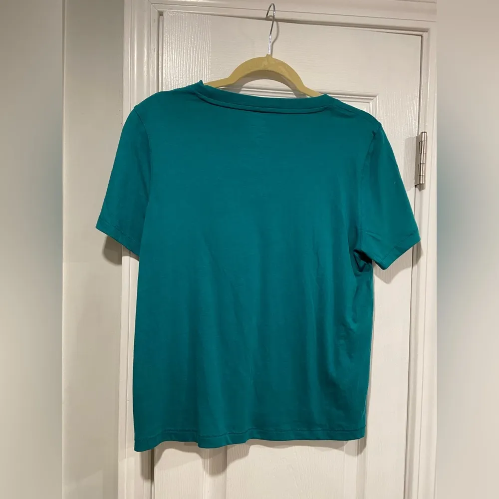 NWOT J. Crew Essentials Size S Teal Blue Cotton Crew Neck Tee Shirt - Image 6