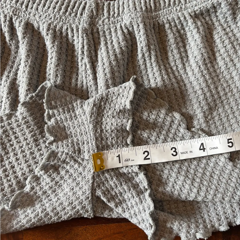 Women's Gray Waffle Knit Two - Image 9
