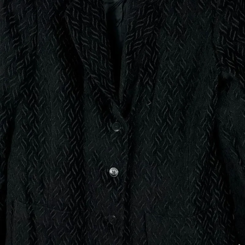 Jaeger Black Button Close Coat Size 14 - Image 3