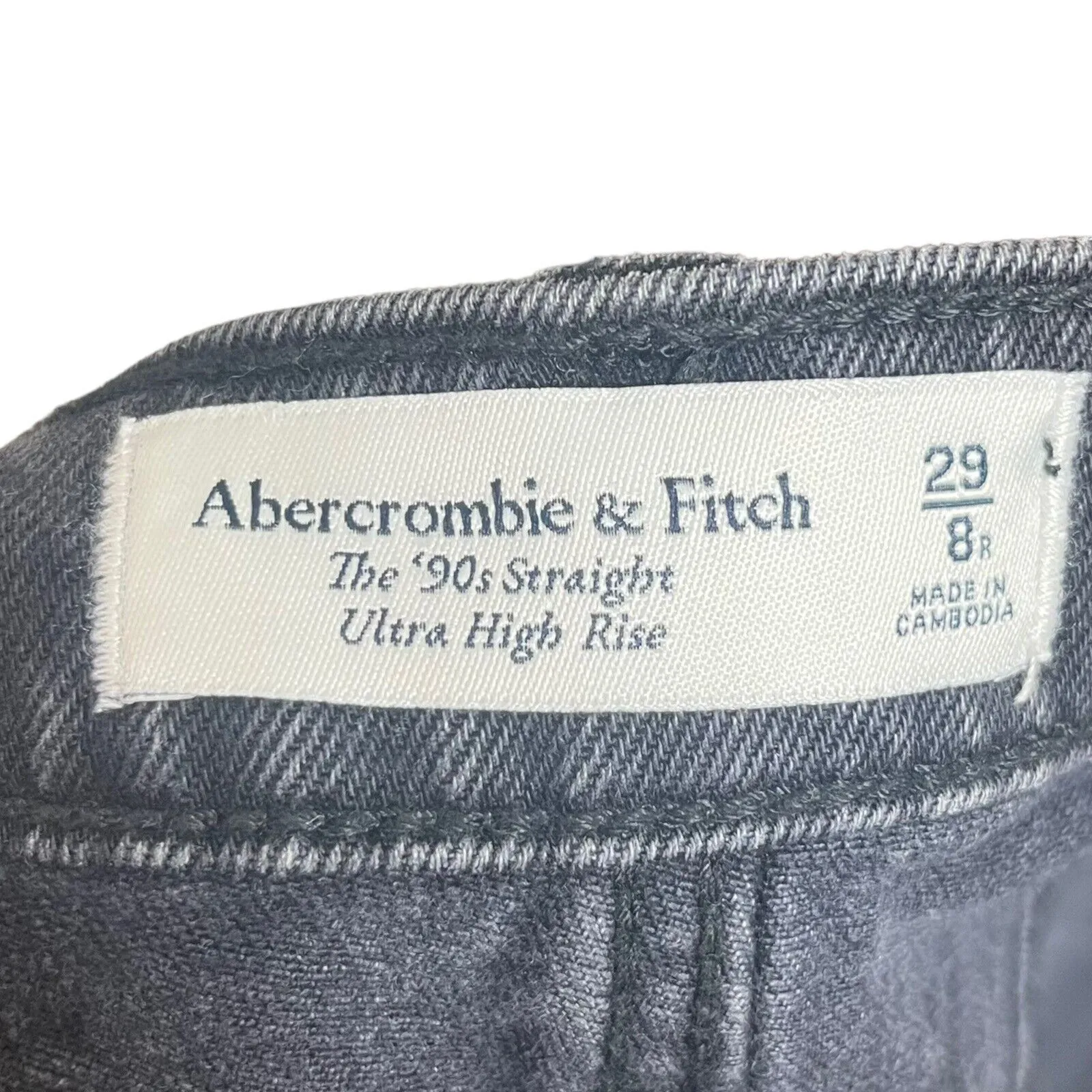 Abercrombie & Fitch 90s Straight Ultra High Rise Jeans Women’s 29R Distress New - Image 10