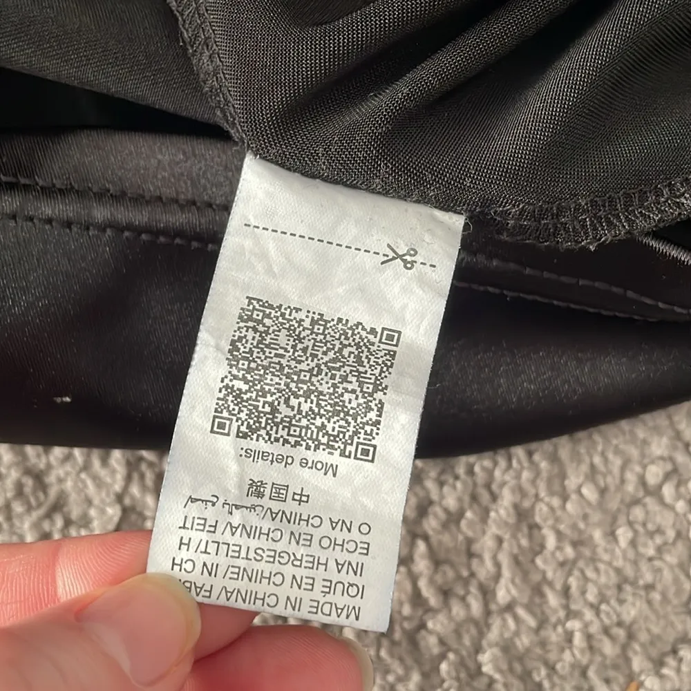 Effordram Black Spaghetti Strap Sexy Black Asymmetrical Silky Lace Dress | Large - Image 7