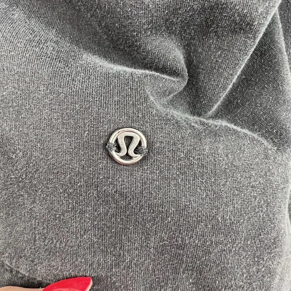 Lululemon That's A Wrap Size 6 Cardigan Sweater Faded Black Stretch French Terry - Image 10