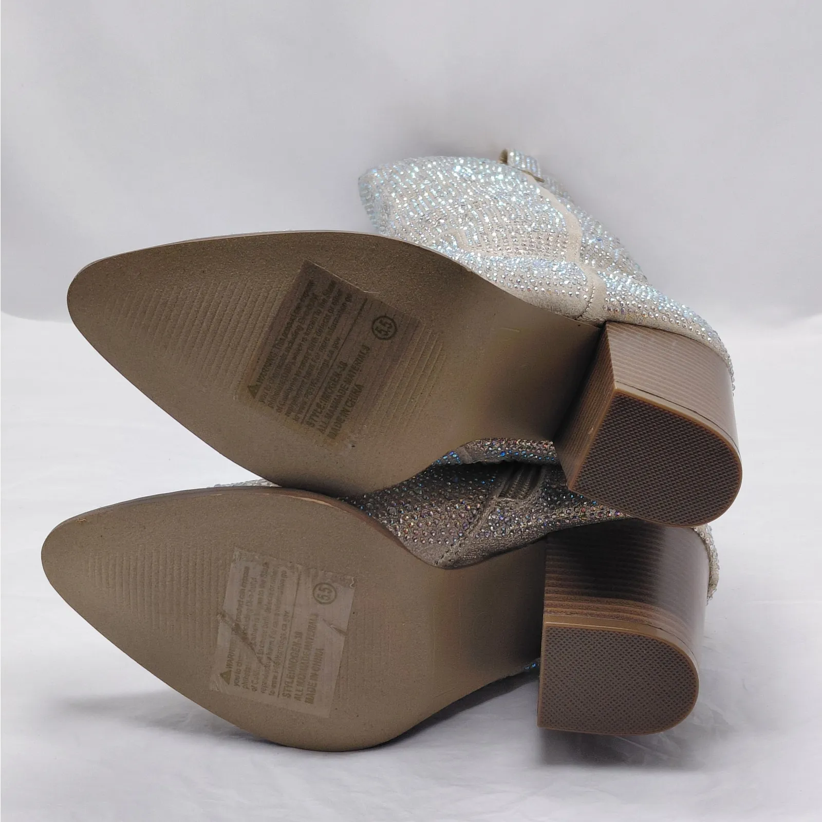 Top Moda Imogen Rhinestone Western Boots Womens 5.5 Festival Sparkle Chunky Heel - Image 10