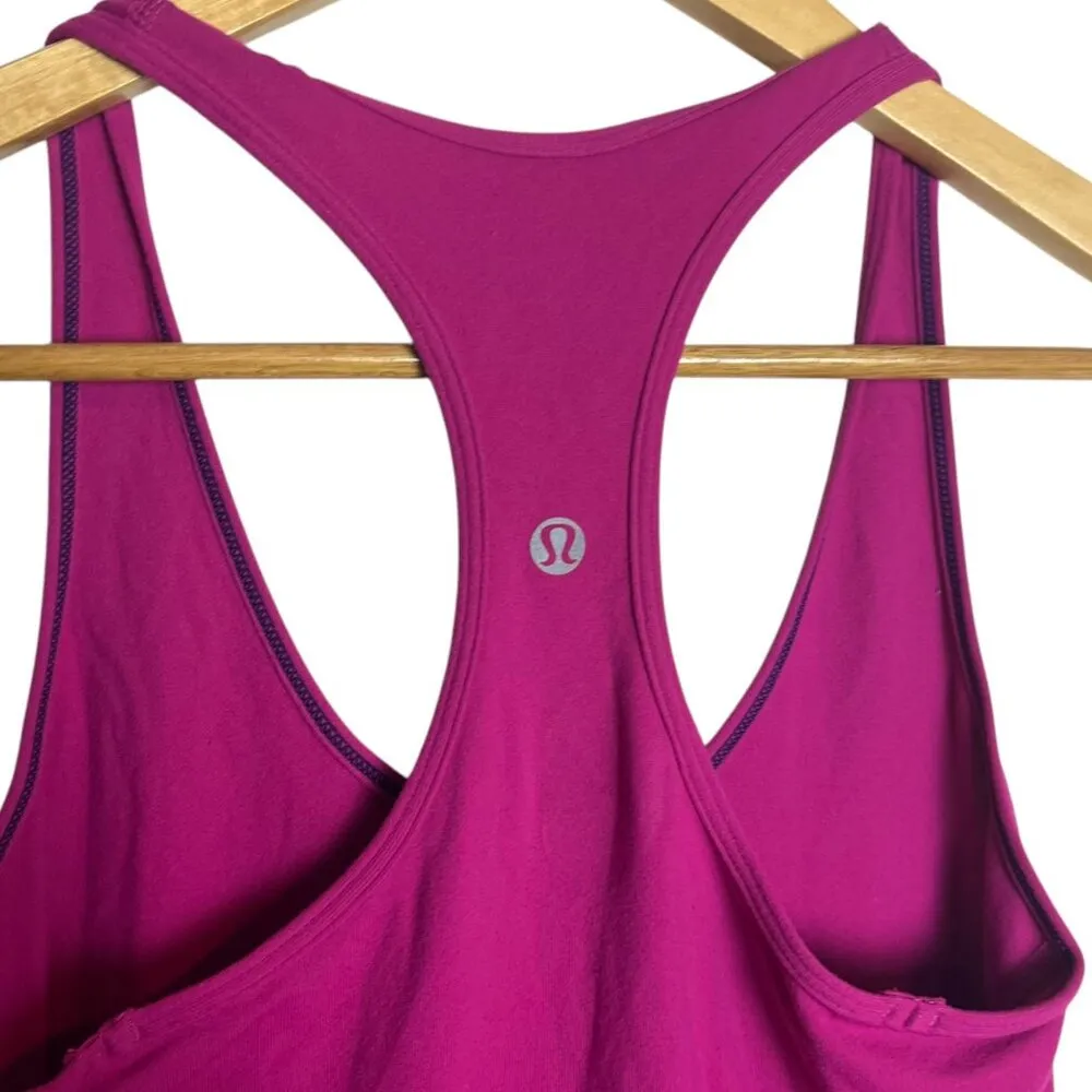 Lululemon Women's 6 Tank Top Pink Racerback Sleeveless Active Athleisure Casual - Image 2