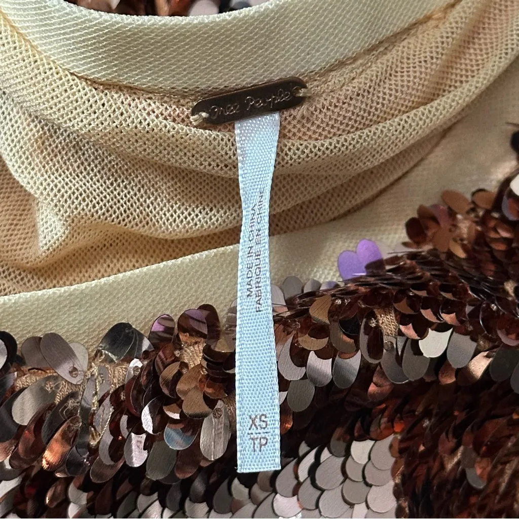 Free People Women’s Size XS Rose Gold Sequins for Miles Long Maxi Skirt - Image 11