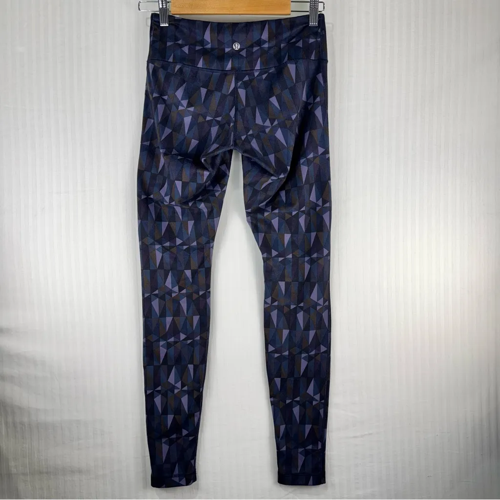 Lululemon Wunder Under Full-On Luon Low Rise Geometric Print Leggings Size 6 - Image 2